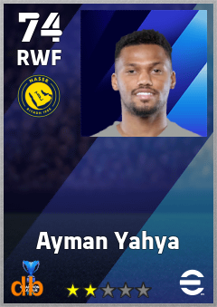 Ayman Yahya — RWF, OVR 74, MAX 74