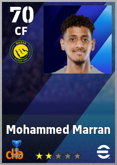 Mohammed Marran — CF, OVR 70, MAX 70