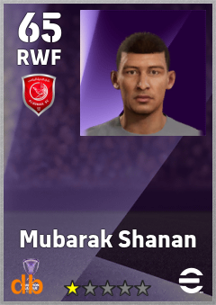 Mubarak Shanan — RWF, OVR 65, MAX 65