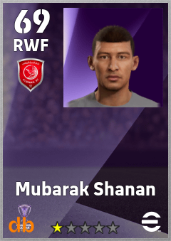 Mubarak Shanan — RWF, OVR 69, MAX 69