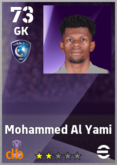 Mohammed Al Yami — GK, OVR 73, MAX 73