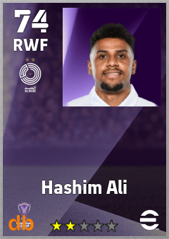 Hashim Ali — RWF, OVR 74, MAX 74