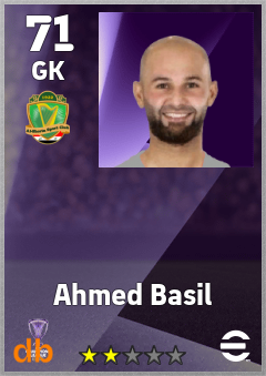 Ahmed Basil — GK, OVR 71, MAX 71
