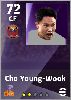 Cho Young-Wook — CF, OVR 72, MAX 72