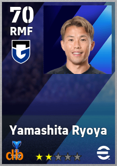 Yamashita Ryoya — RMF, OVR 70, MAX 70