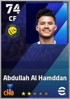 Abdullah Al Hamddan — CF, OVR 74, MAX 74