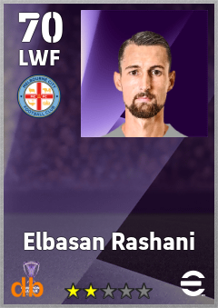 Elbasan Rashani — LWF, OVR 70, MAX 70