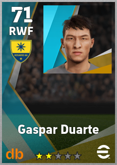 Gaspar Duarte — RWF, OVR 71, MAX 71