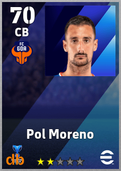 Pol Moreno — CB, OVR 70, MAX 70