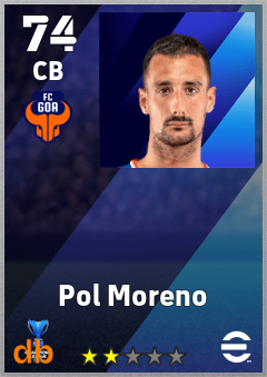 Pol Moreno — CB, OVR 74, MAX 74
