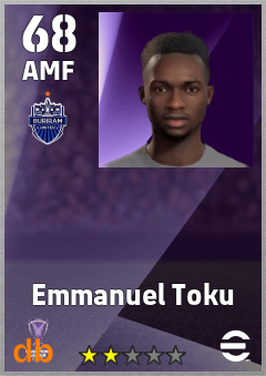 Emmanuel Toku — AMF, OVR 68, MAX 68