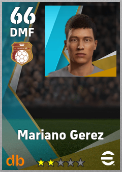 Mariano Gerez — DMF, OVR 66, MAX 66