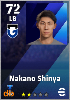 Nakano Shinya — LB, OVR 72, MAX 72