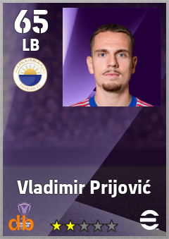 Vladimir Prijović — LB, OVR 65, MAX 65
