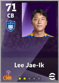 Lee Jae-Ik — CB, OVR 71, MAX 71