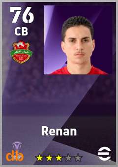 Renan — CB, OVR 76, MAX 76