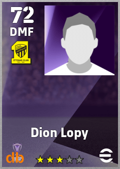 Dion Lopy eFootball player card