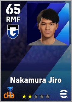 Nakamura Jiro — RMF, OVR 65, MAX 65