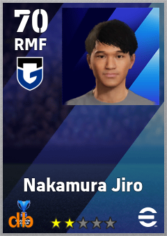 Nakamura Jiro — RMF, OVR 70, MAX 70