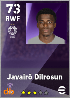 Javairô Dilrosun — RWF, OVR 73, MAX 73