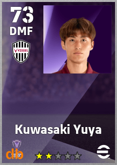 Kuwasaki Yuya — DMF, OVR 73, MAX 73
