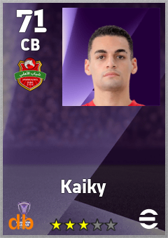 Kaiky — CB, OVR 71, MAX 71