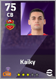 Kaiky — CB, OVR 75, MAX 75