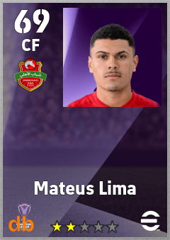 Mateus Lima — CF, OVR 69, MAX 69