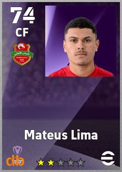 Mateus Lima — CF, OVR 74, MAX 74