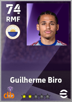 Guilherme Biro — RMF, OVR 74, MAX 74