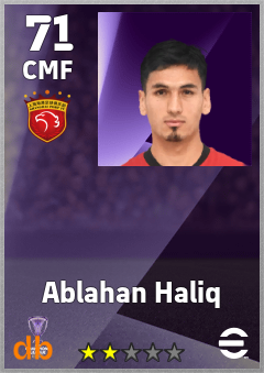 Ablahan Haliq — CMF, OVR 71, MAX 71