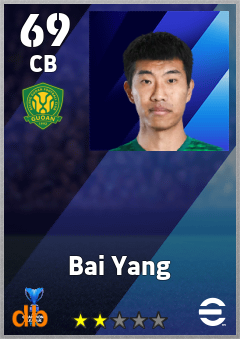 Bai Yang — CB, OVR 69, MAX 69