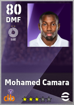 Mohamed Camara — DMF, OVR 80, MAX 80