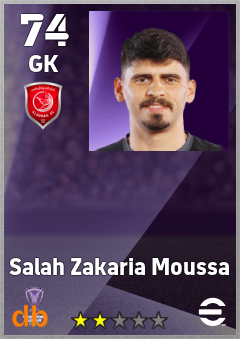 Salah Zakaria Moussa — GK, OVR 74, MAX 74