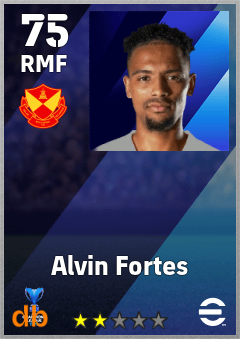 Alvin Fortes — RMF, OVR 75, MAX 75
