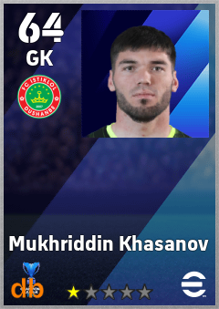 Mukhriddin Khasanov — GK, OVR 64, MAX 64