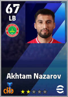 Akhtam Nazarov — LB, OVR 67, MAX 67
