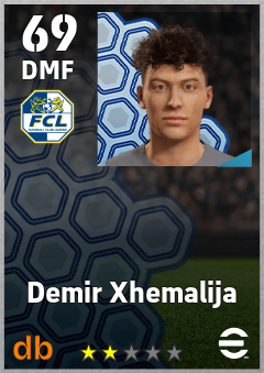 Demir Xhemalija — DMF, OVR 69, MAX 69