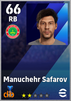 Manuchehr Safarov — RB, OVR 66, MAX 66