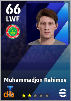 Muhammadjon Rahimov — LWF, OVR 66, MAX 66