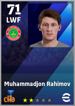 Muhammadjon Rahimov — LWF, OVR 71, MAX 71