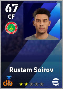 Rustam Soirov — CF, OVR 67, MAX 67