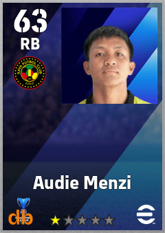 Audie Menzi — RB, OVR 63, MAX 63