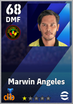 Marwin Angeles — DMF, OVR 68, MAX 68
