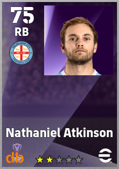 Nathaniel Atkinson — RB, OVR 75, MAX 75