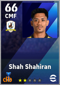 Shah Shahiran — CMF, OVR 66, MAX 66