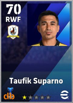 Taufik Suparno — RWF, OVR 70, MAX 70