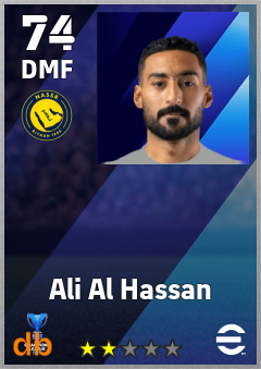 Ali Al Hassan — DMF, OVR 74, MAX 74