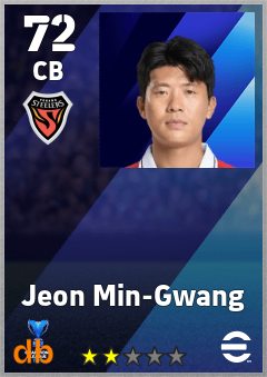 Jeon Min-Gwang — CB, OVR 72, MAX 72