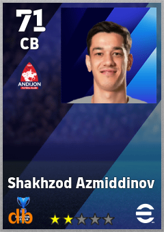 Shakhzod Azmiddinov — CB, OVR 71, MAX 71